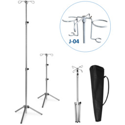 JSK.3/J-04 składany stojak kroplówki regulowany 2 wieszaki 2