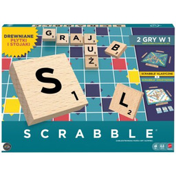 SCRABBLE Gra planszowa Rodzina gra 2w1 JGR65