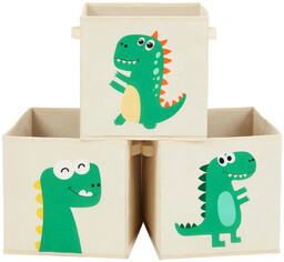 Elior Komplet 3 składanych organizerów z dinozaurami -