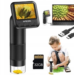 Mikroskop Cyfrowy Hd Ręczny Z 6 Diodami Led