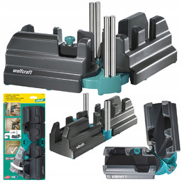 Wolfcraft Regulowany przymiar i skrzynka uciosowa 100mm 2w1