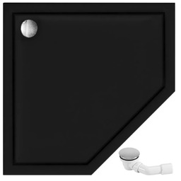Rea Brodzik prysznicowy Diamond Czarny 90x90