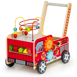 Ecotoys, pchacz edukacyjny z klockami Straż Pożarna