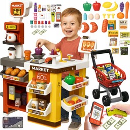 Kasa Fiskalna dla Dzieci Supermarket Interaktywny Lodówka Para