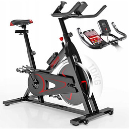 Rower treningowy mechaniczny Stacjonarny spinningowy Czarny
