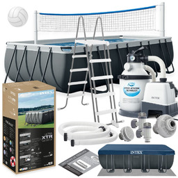Basen Intex 549x274x132 Ogrodowy Stelażowy 26356 + Siatkówka