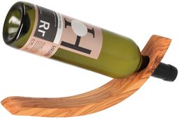 ČistéDřevo Stojak na wino z przeciwwagą z drewna