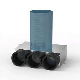 Skrzynka Rozprężna 3x75 125 mm Pod Anemostat Kątowa