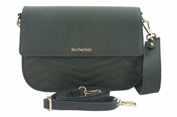 Barberinis Torebka skórzana crossbody włoska - Zielona ciemna