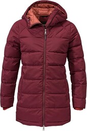 Schöffel Parka ocieplana Boston Płaszcz damski, Ciemny Burgundy,