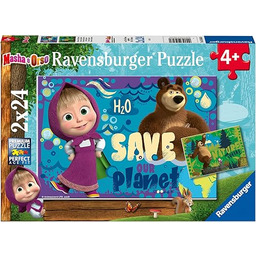 Ravensburger, Masza i niedźwiedź, 2 x 24 elementy,