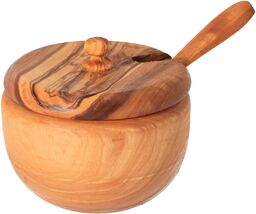 ČistéDřevo Cukierniczka z łyżeczką z drewna oliwnego
