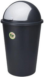 Kosz na śmieci plastikowy czarny 50 l