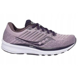 Saucony Fioletowe Buty Sportowe na Sznurowadła z Ażurowym