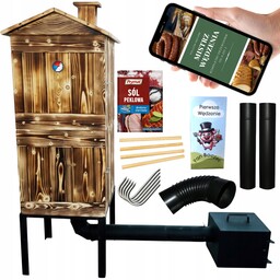 Wędzarnia Ogrodowa Wędzarka Drewniana Grill Opalana Komin Duża