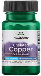 SWANSON Chelated Copper 2mg 60caps