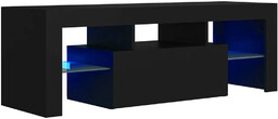 Elior Czarna nowoczesna szafka RTV z LED -