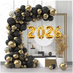Zestaw balonów do girlandy balonowej czarny 2026 -