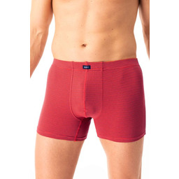 Bokserki męskie bawełniane klasyczne czerwone w drobne paski