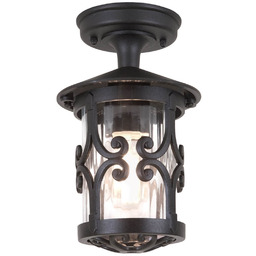 Zewnętrzna Lampa Elstead, Hereford, czarny, metal, antyczny