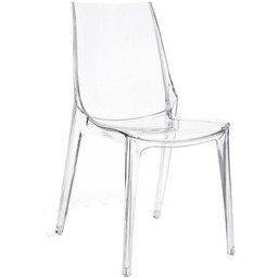 Krzesło Vanity transparentne do jadalni i ogrodu SCAB