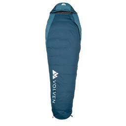 Śpiwór puchowy turystyczny Volven Polaris Prawy niebieski