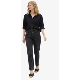 PEPE JEANS SZARE JEANSY MOM JEANS WYSOKI STAN