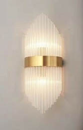 Nitra W2 - duży kinkiet kryształowy 60cm złoty