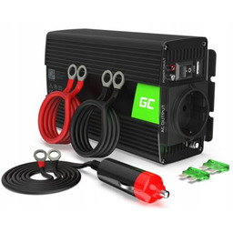 GREENCELL Przetwornica 12V na 230V 300W/600W Modyfikowana sinusoida