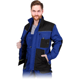 KURTKA OCHRONNA OCIEPLANA LHOLLMAN LH-FMNW-J; NIEBIESKO-CZARNO-SZARY (XXL)