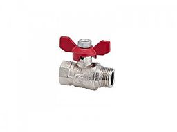 Zawór wodny kulowy z motylkiem, 1/2'' GW/GZ 30PN