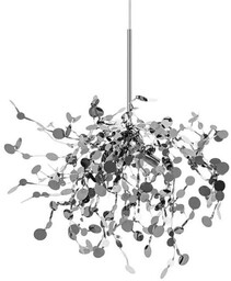 Lampa stylowa designerska wisząca MONETE SINGLE chrom -