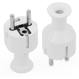Wtyczka rozbieralna Uni-Schuko 230V 16A biała W-10120