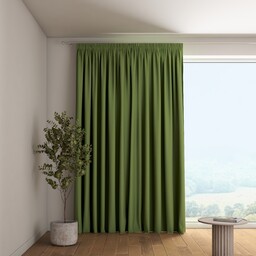 Zasłona na taśmie marszczącej 1 szt., zielony strukturalny,