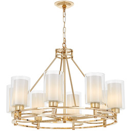 LAMPA WISZĄCA ŻYRANDOL NOWOCZESNY ZŁOTY MARIETTA W8