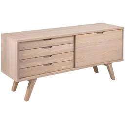 Komoda drewniana do salonu A-line (60578), jasny dąb