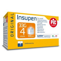 PIC Insupen Igły do penów insulinowych 33G 4mm,