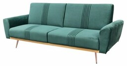 Sofa SAMTIGE 3-osobowa, z funkcją spania, welurowa zielona