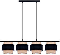 Lumes Lampa wisząca ze sznurka jutowego z 4
