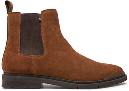 Sztyblety Tommy Hilfiger Flexible Hilfiger Suede Chelsea FM0FM05102
