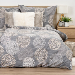 4Home Pościel bawełniana Grey Petals,, 140 x 220