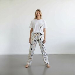 Pakamera Piżama Unisex bawełniana w pieski