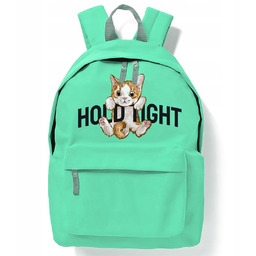 Plecak Miętowy Do Szkoły KOTEK HOLD TIGHT Młodzieżowe