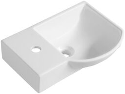 Sapho LITOS umywalka ceramiczna lewa 45x32 cm biała