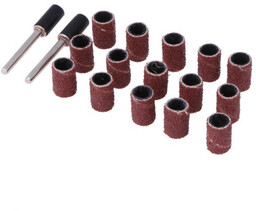 Taśma szlifierska 13mm gr180 100szt + 2x trzpień