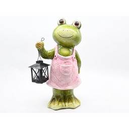 Figura ogrodowa żaba z latarnią 40 cm