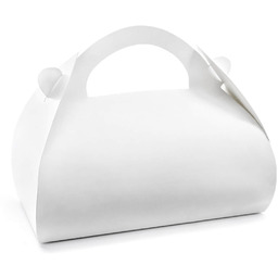 Ozdobne pudełko na ciasto białe - 10 szt.