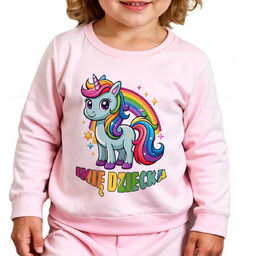 Piżamka Różowa Długi Rękaw + Spodnie SŁODKI JEDNOROŻEC