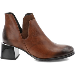 Armodo Brązowe Botki Modne Obuwie Damskie