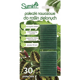 Pałeczki nawozowe do roślin zielonych 30szt. Sumin